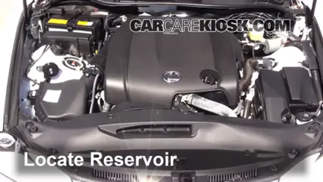 2014 Lexus IS250 2.5L V6 Liquide essuie-glace Ajouter du liquide